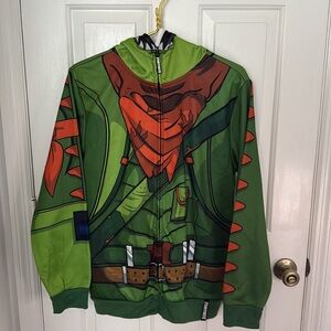 Fortnite kids Rex zip up hoodie with mask. Perfect for costume or everyday wear